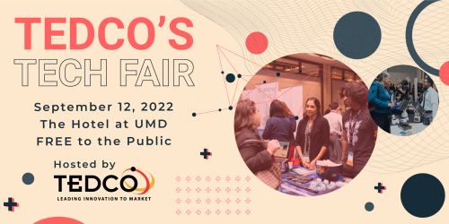 TEDCO Tech Fair Promo Image with Event Information