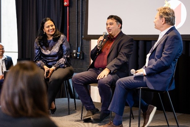 Dr. Arti Santhanam, Dr. Srinivasa Raghavan, and Ken Porter