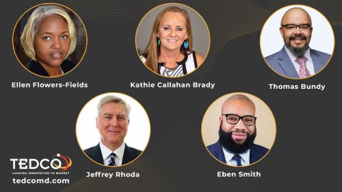 TEDCO FY25 Board of Directors' Executive Officers include: Ellen Flowers-Fields; Kathie Callahan Brady; Thomas Bundy; Jeffery Rhoda; and Eben Smith