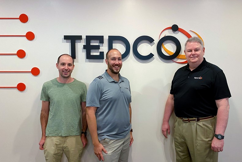 Pictured (left to right): Edward Holzinger, CTO; Maxwell Wieder, CEO; Jack Schammel, TEDCO