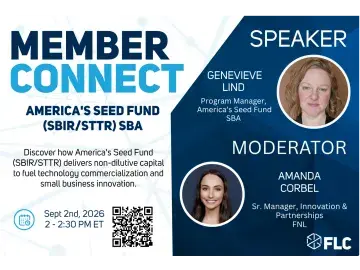 Member Connect webinar graphic with speaker Genevieve Lewis and moderator Amanda Dorr.