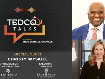 TEDCO Talks: Troy LeMaile-Stovall with Christy Wyskiel, JHU & JHTV