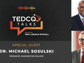 TEDCO Talks: Troy LeMaile-Stovall with President Michael Sosulski, Washington College