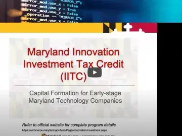 Maryland Innovation Investment Tax Credit Webinar 2024