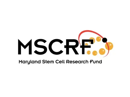 MSCRF logo with orange molecular arc; text “Maryland Stem Cell Research Fund”