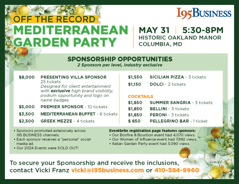 I95 Off the Record Mediterranean Garden Party
