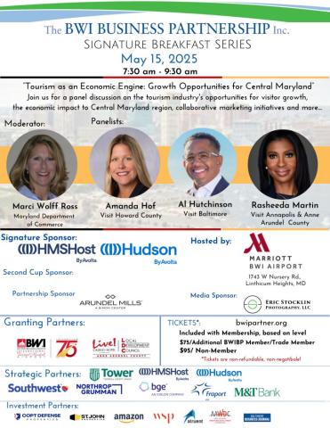 Signature Breakfast Series - “Tourism as an Economic Engine: Growth Opportunities for Central Maryland”