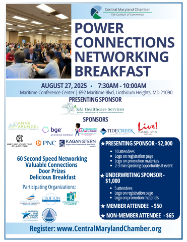 Howard County Chambers Power Connections Networking Breakfast