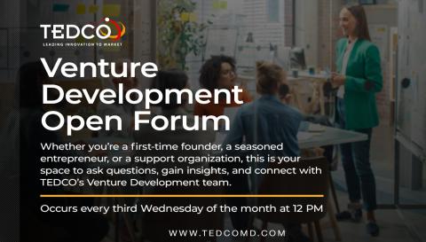 TEDCO's Venture Development Open Forum