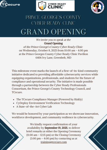Grand Opening of the Prince George’s County Cyber Ready Clinic