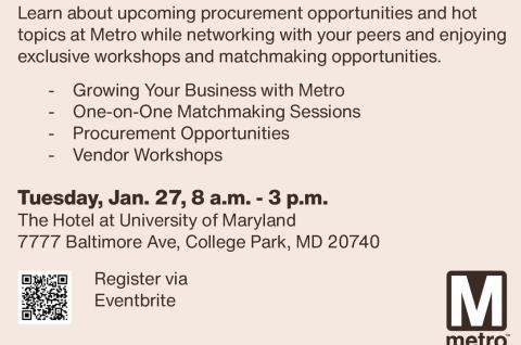 2026 Vendor Procurement Fair hosted by Metro Small Business Program Office