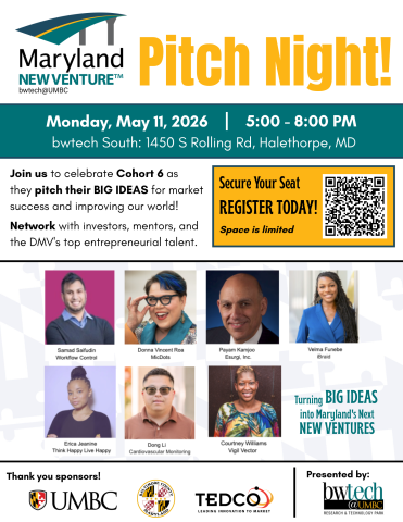 bwtech's Maryland NEW VENTURE Pitch Night
