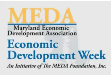 MEDA logo with text “Economic Development Week” on a white background
