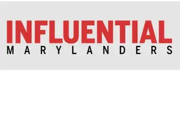 Logo reading “INFLUENTIAL” in red above “MARYLANDERS” in black.
