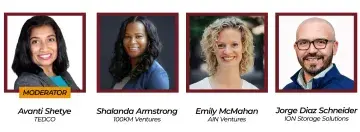 Graphic of four professional headshots with names and job titles below.