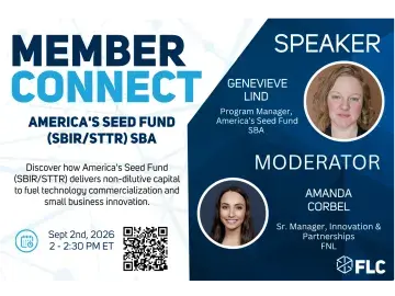Member Connect webinar graphic with speaker Genevieve Lewis and moderator Amanda Dorr.