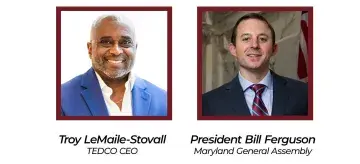 Two side-by-side headshots of men in suits with name captions below
