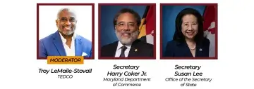 Graphic with headshots of Jay Colesworth, Harry Coles, and Susan Lawes.