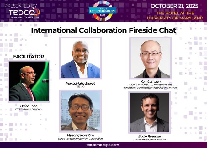 TEDCO Announces International Collaboration Fireside Chat at 2025 Entrepreneur Expo