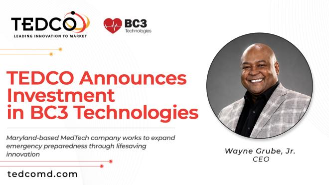 TEDCO Invests in BC3 Technologies